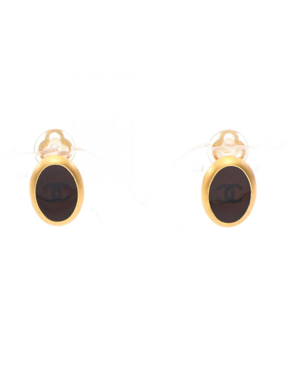 Chanel Coco Mark Oval Clip-On Earrings #278148C35B